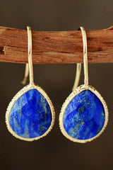 Handmade Natural Stone Teardrop Earrings - Trendsi