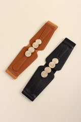 Alloy Buckle Elastic Belt - Trendsi - Flyclothing LLC