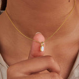 Titanium Steel Inlaid Zircon Pendant Necklace - Trendsi - Flyclothing LLC