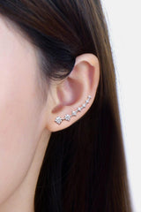 1.9 Carat Moissanite 925 Sterling Silver Earrings - Trendsi