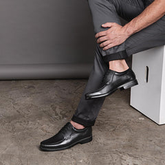 Sandro Moscoloni Belmont Bicycle Toe Black Leather Derby - Flyclothing LLC