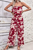 Floral Strapless Wide Leg Jumpsuit - Trendsi - Flyclothing LLC