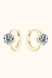 2 Carat Moissanite 925 Sterling Silver Huggie Earrings - Trendsi