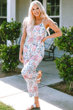 Floral Spaghetti Strap Scoop Neck Jumpsuit - Trendsi - Flyclothing LLC