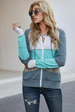 Zip-Up Raglan Sleeve Openwork Hooded Cardigan - Trendsi - Flyclothing LLC