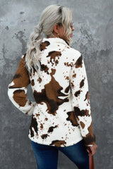 Quarter-Zip Long Sleeve Teddy Sweatshirt - Trendsi - Flyclothing LLC