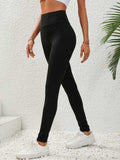 Wide Waistband Leggings - Trendsi - Flyclothing LLC