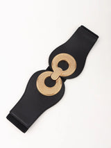 Alloy Buckle Elastic PU Belt - Trendsi - Flyclothing LLC