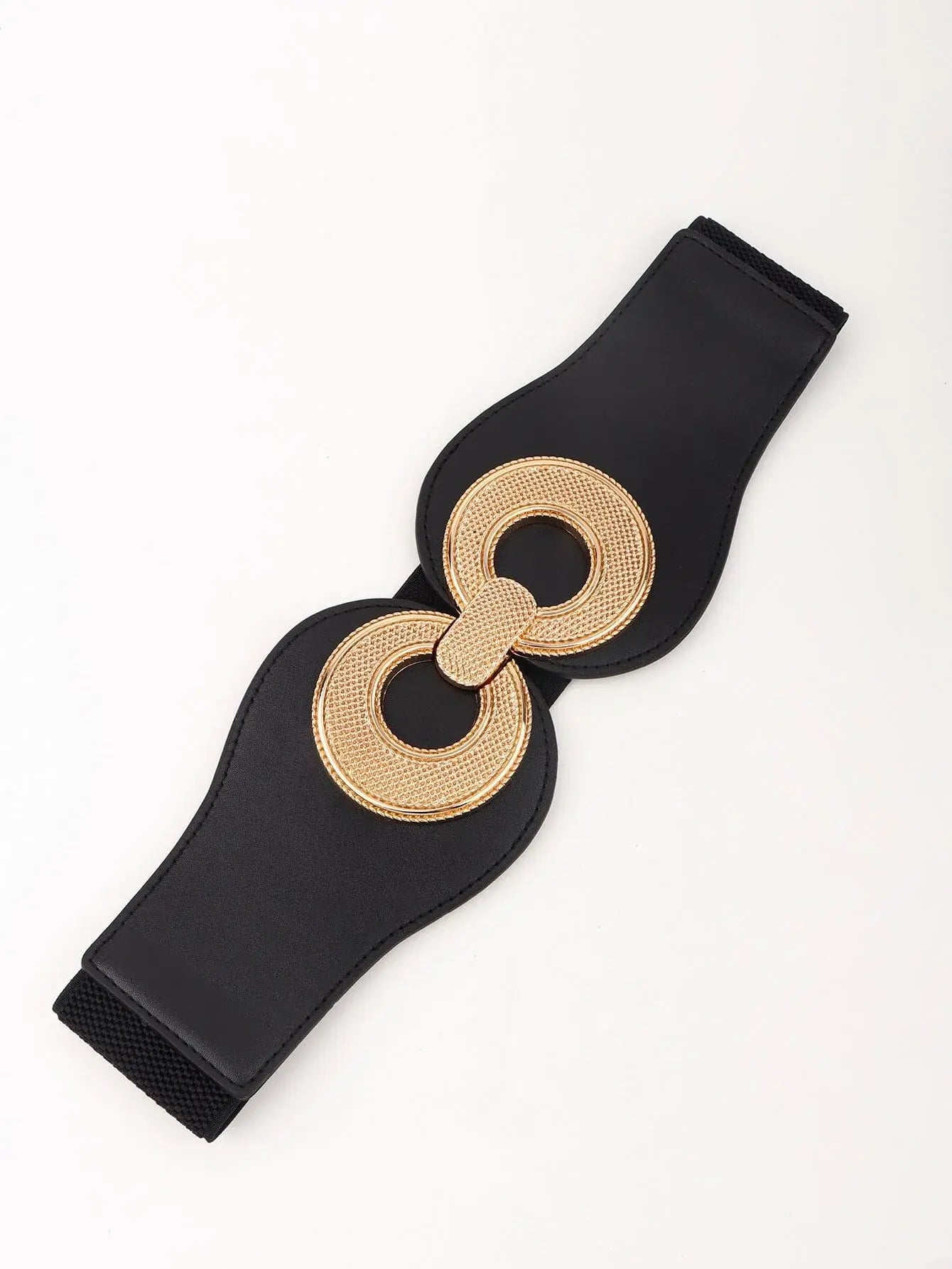 Alloy Buckle Elastic PU Belt - Trendsi - Flyclothing LLC