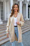 Open Front Dropped Shoulder Cardigan with Pocket - Trendsi - Flyclothing LLC