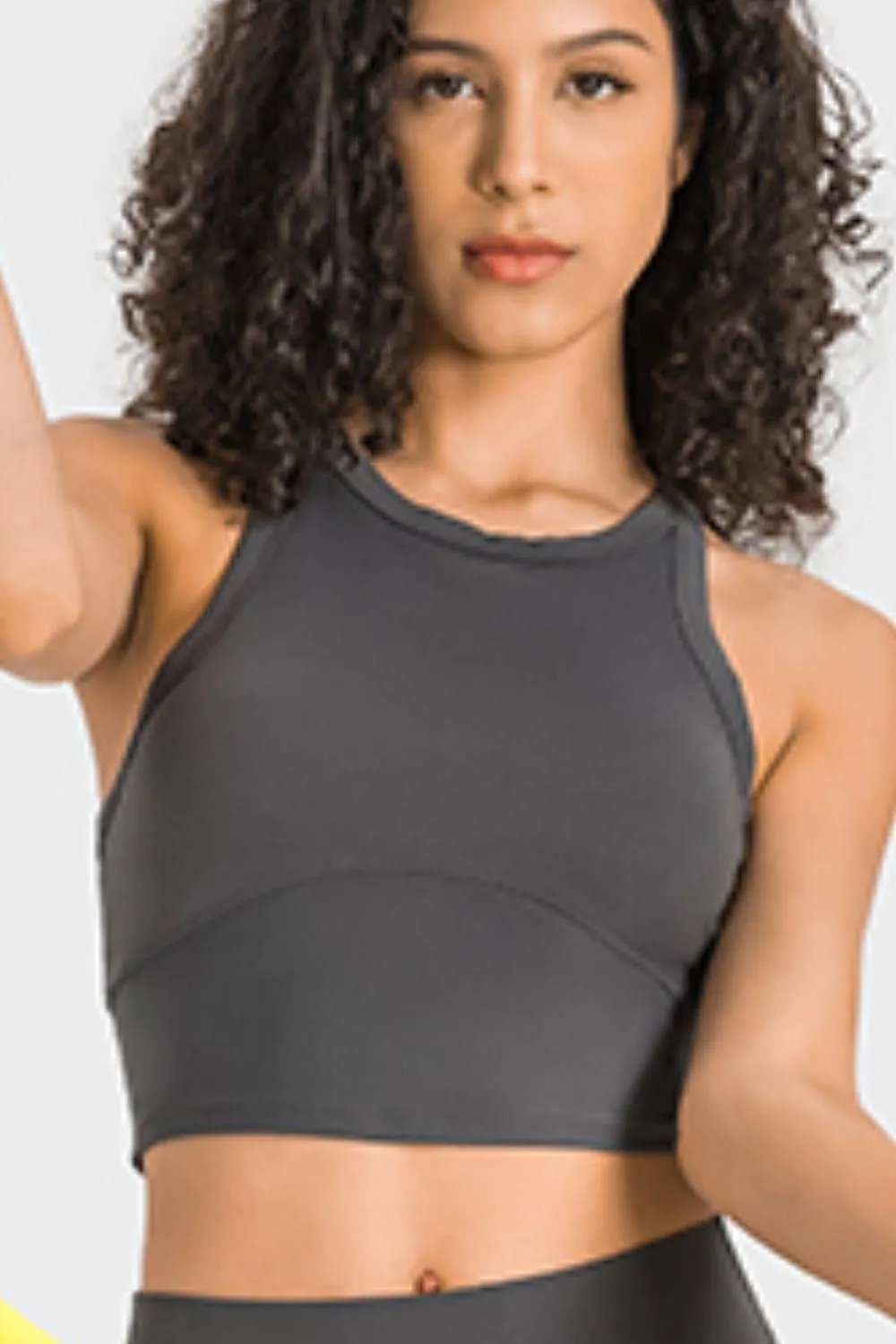 Racerback Cropped Sports Tank - Trendsi - Flyclothing LLC