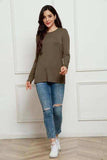 Basic Bae Full Size Round Neck Long Sleeve Top - Trendsi