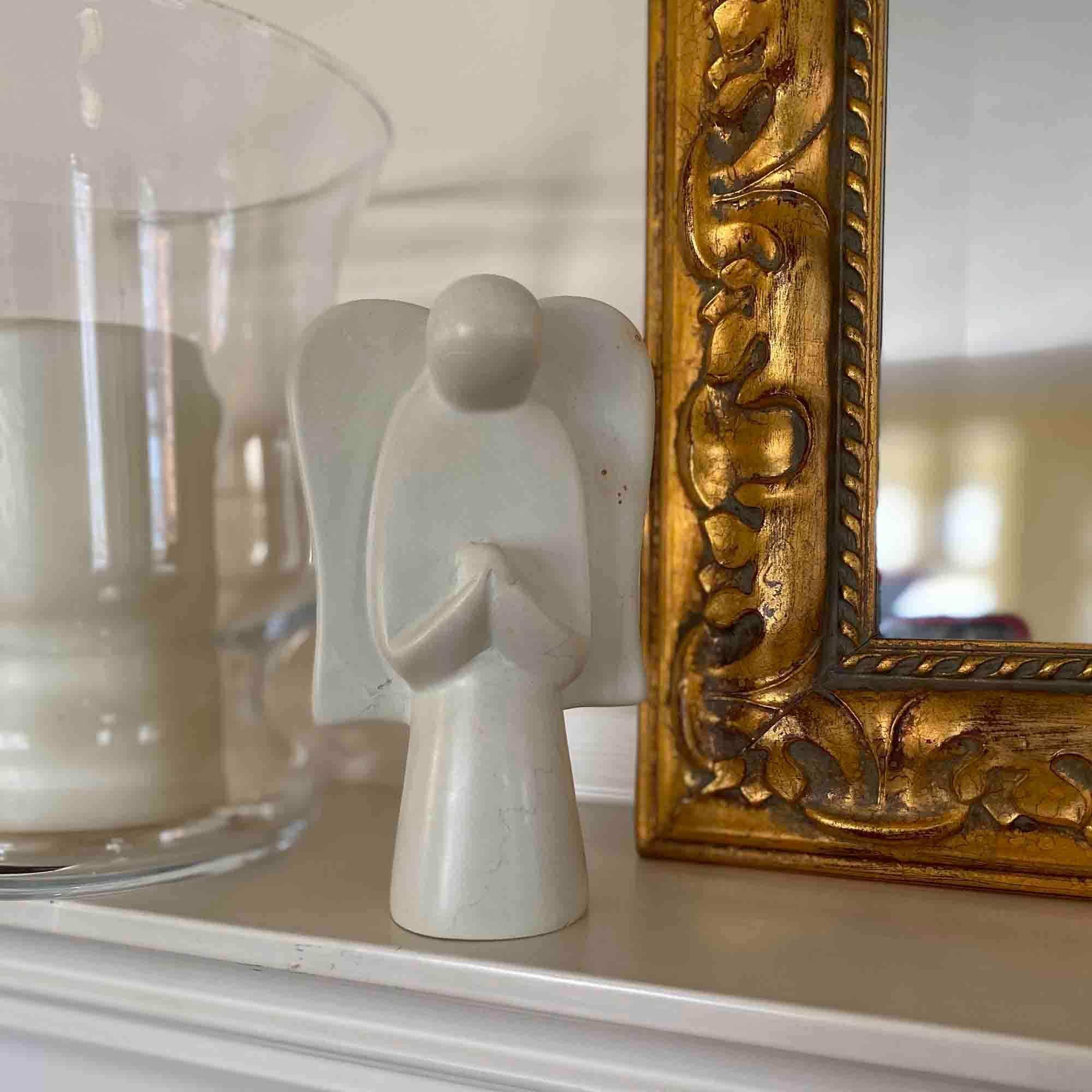 Soapstone Angel Sculpture, Natural Stone - SMOLArt - Flyclothing LLC