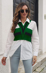 Grecian Sleeveless Sweater Vest - Trendsi - Flyclothing LLC