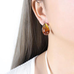 Resin Teardrop Earrings - Trendsi