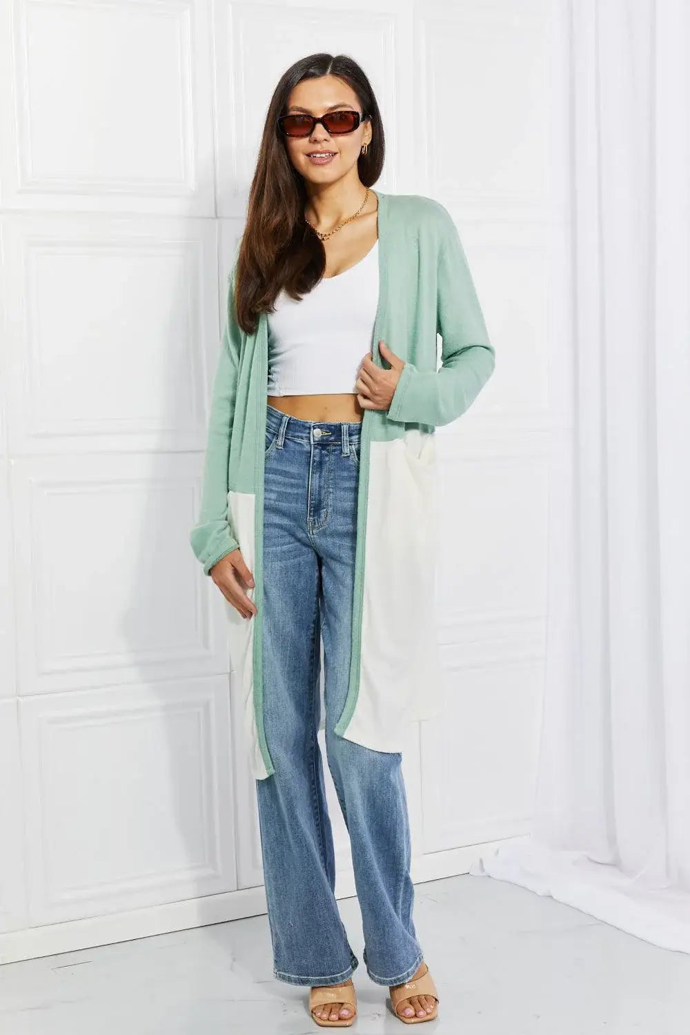 Culture Code Until You Came Color Block Duster Cardigan - Trendsi - Flyclothing LLC