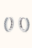 Moissanite 925 Sterling Silver Huggie Earrings - Trendsi - Flyclothing LLC