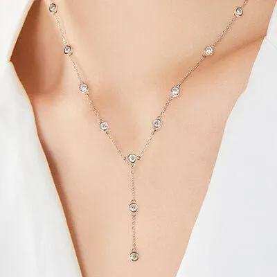 1.1 Carat Moissanite 925 Sterling Silver Necklace - Trendsi - Flyclothing LLC