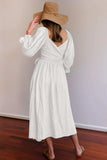 Smocked Square Neck Flounce Sleeve Dress - Trendsi - Flyclothing LLC