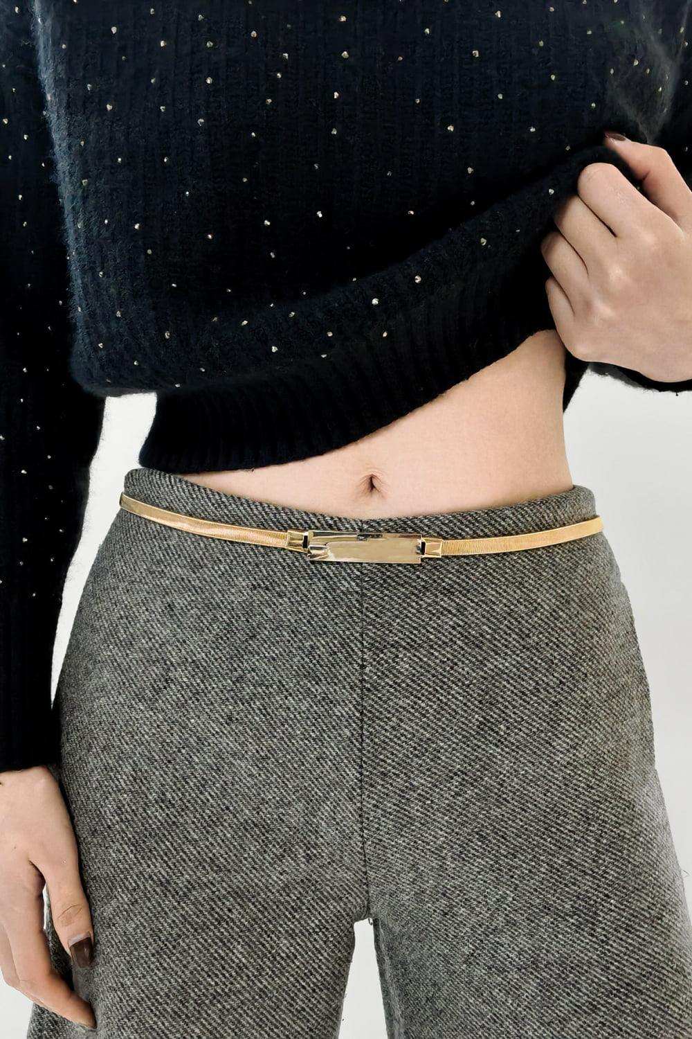 Elastic Iron Skinny Belt - Trendsi - Flyclothing LLC