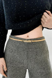 Elastic Iron Skinny Belt - Trendsi