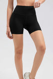 Wide Waistband Slim Fit Sports Shorts - Trendsi - Flyclothing LLC