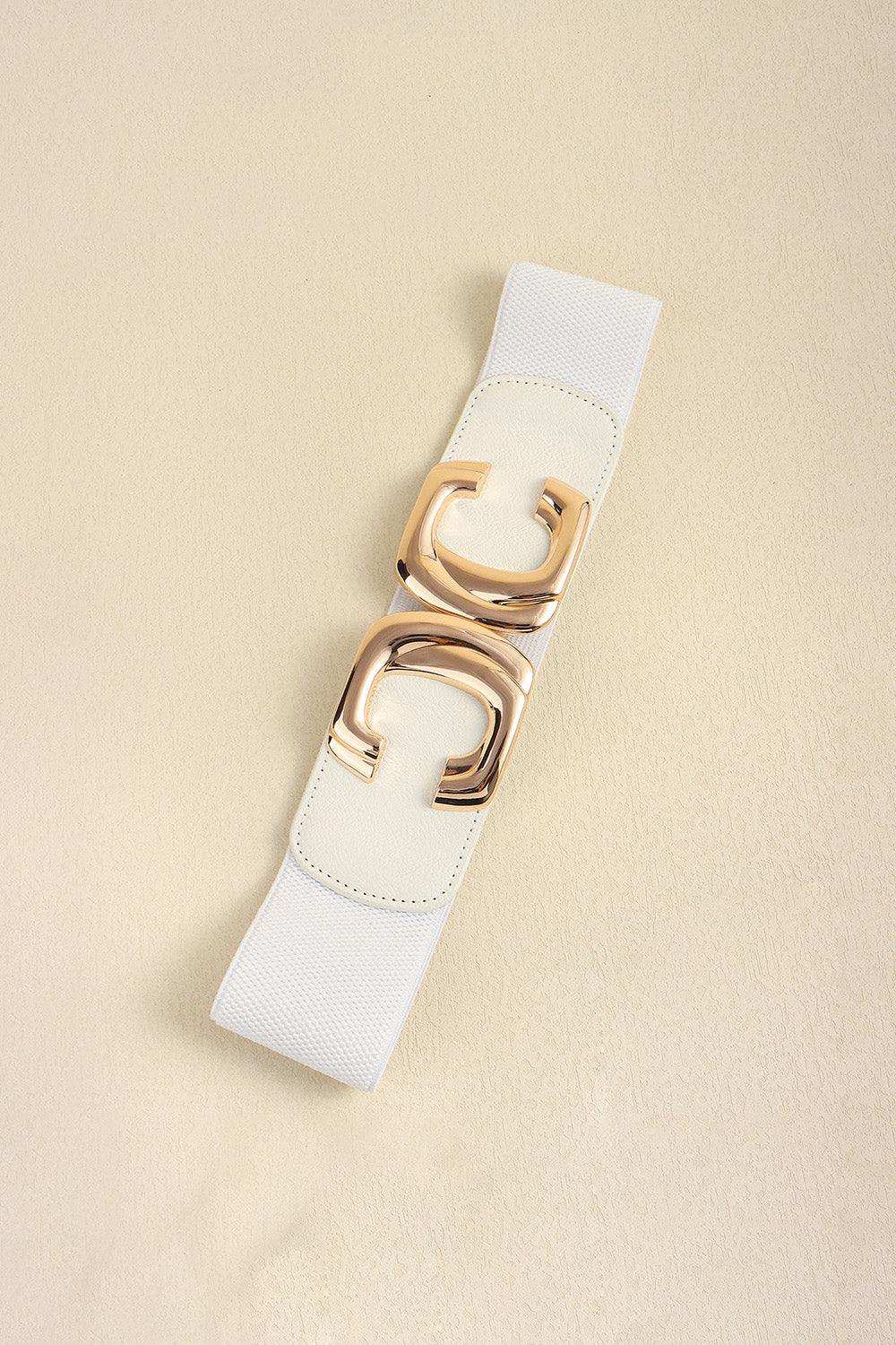 Zinc Alloy Buckle Elastic Wide Belt - Trendsi - Flyclothing LLC