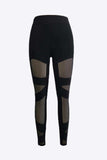 Spliced Mesh Leggings - Trendsi