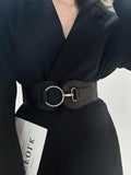PU Elastic Wide Belt - Trendsi - Flyclothing LLC