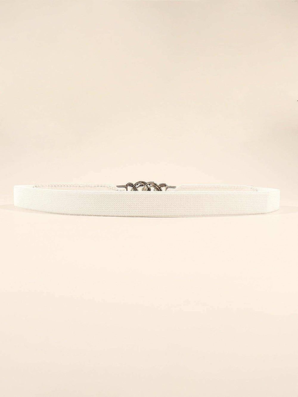 Zinc Alloy Buckle Elastic PU Belt - Trendsi - Flyclothing LLC