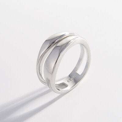 925 Sterling Silver Double-Layered Ring - Trendsi - Flyclothing LLC