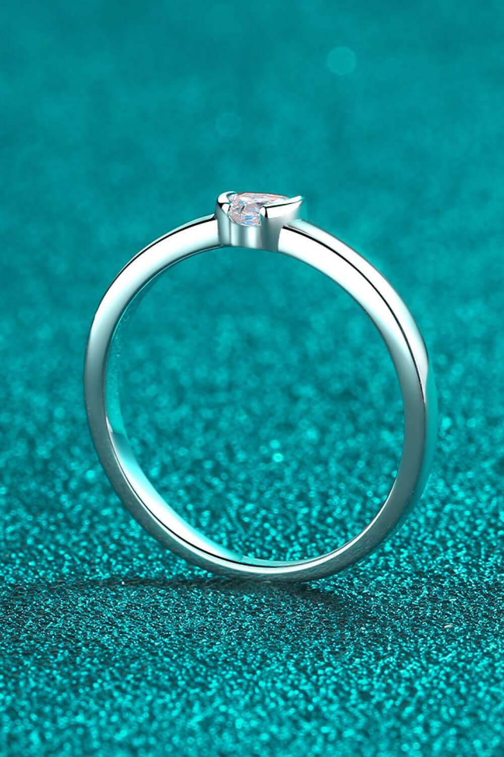 Heart-Shaped Moissanite Solitaire Ring - Trendsi - Flyclothing LLC