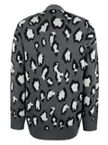 Leopard Open Front Dropped Shoulder Cardigan - Trendsi