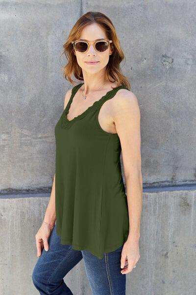 Basic Bae Full Size Lace Detail V-Neck Cutout Cami - Trendsi - Flyclothing LLC