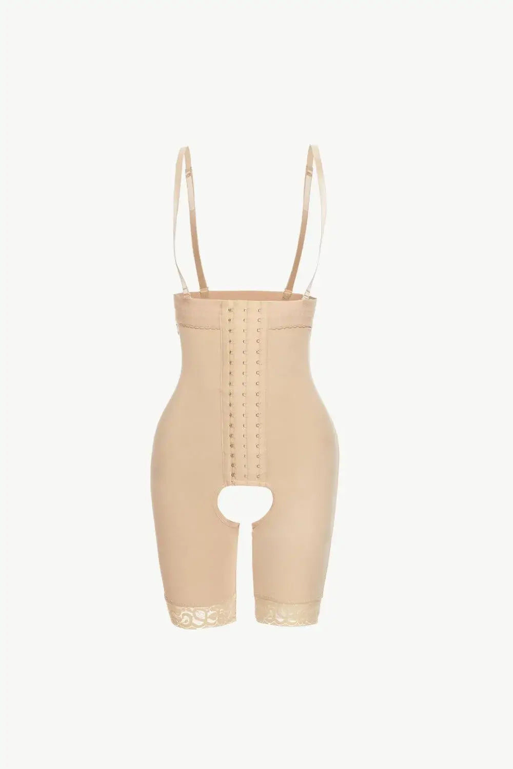 Full Size Hook-and-Eye Lace Trim Shaping Bodysuit - Trendsi - Flyclothing LLC