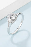 1 Carat Moissanite 925 Sterling Silver Split Shank Ring - Trendsi
