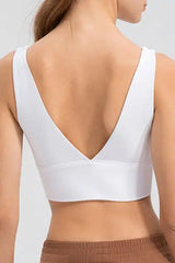 Scoop Neck Wide Strap Active Tank - Trendsi - Flyclothing LLC
