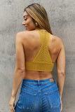 Leto Ribbed Lace Boho Racerback Bralette in Straw - Trendsi - Flyclothing LLC