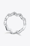 Moissanite Wavy Band Ring - Trendsi