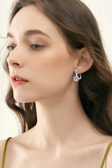 4 Carat Moissanite 925 Sterling Silver Earrings - Trendsi - Flyclothing LLC