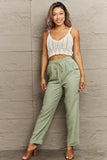 Tie Waist Long Pants - Trendsi