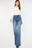 Kancan Cat's Whiskers High Waist Flare Jeans - Trendsi