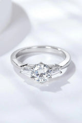 Loyal Love 1 Carat Moissanite Platinum-Plated Ring - Trendsi - Flyclothing LLC