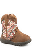 Roper Infant Girls Triad Design Brown Vamp With Paisley Cowbaby - Roper