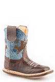Roper Infant Boys Brown Leather Vamp Cowbaby - Roper