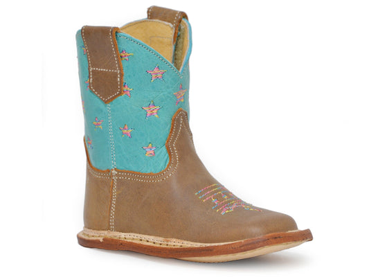 Roper Infant Girls Burnish Brown Lthr Vamp Boot - Roper
