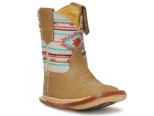 Roper Infant Girls Soft Tan Leather Vamp Boot - Roper