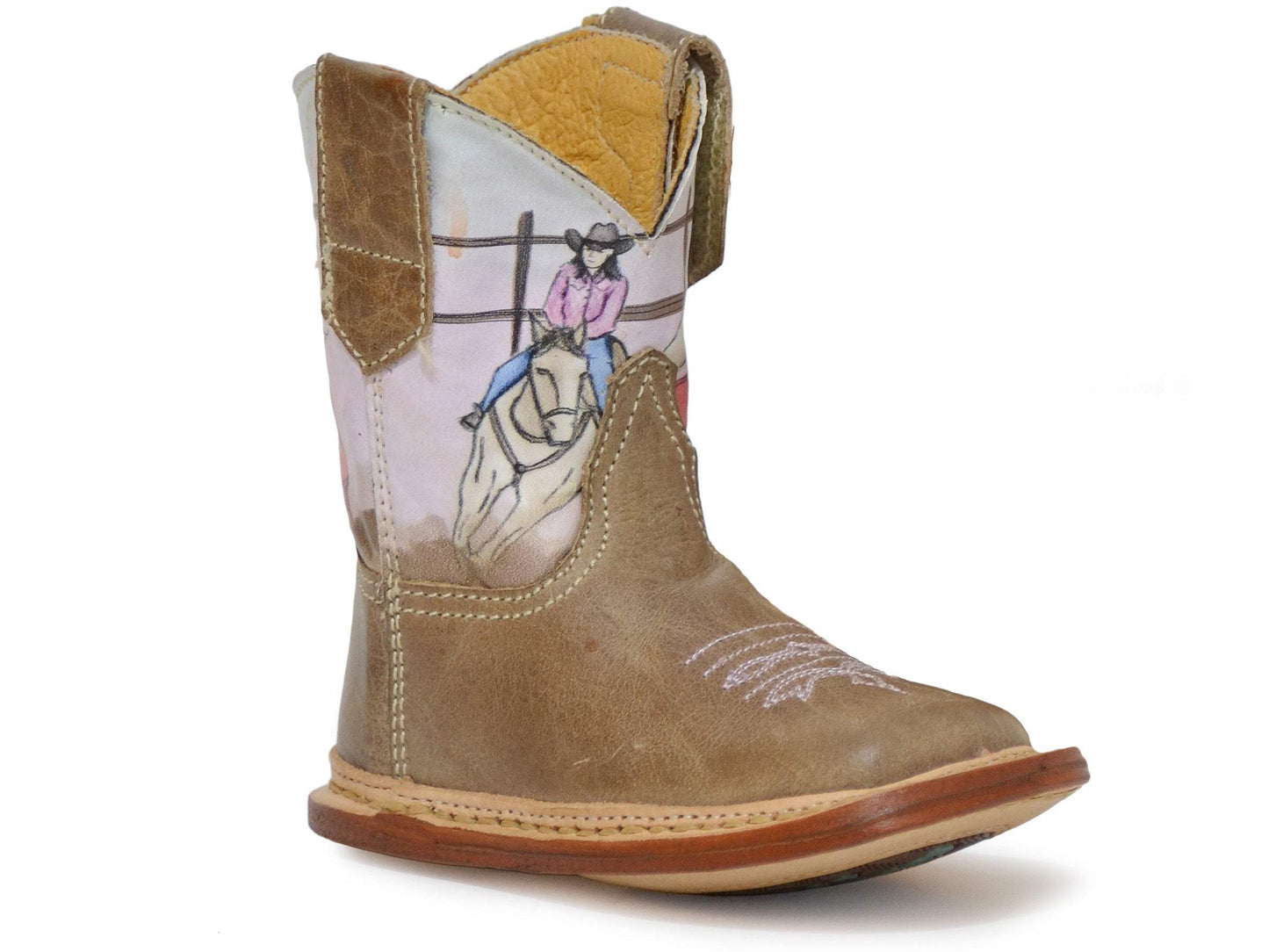 Roper Infant Girls Burnished Brown Leather Vamp Boot - Roper - Flyclothing LLC
