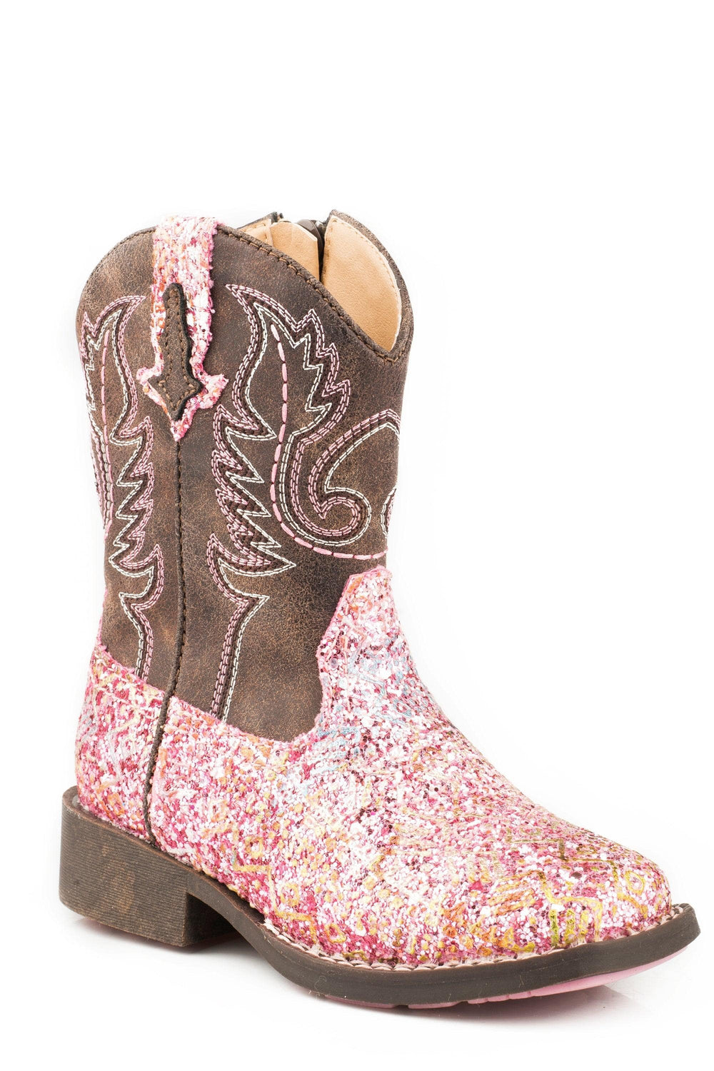 Roper Girls Toddler Pink Southwest Glitter - Roper