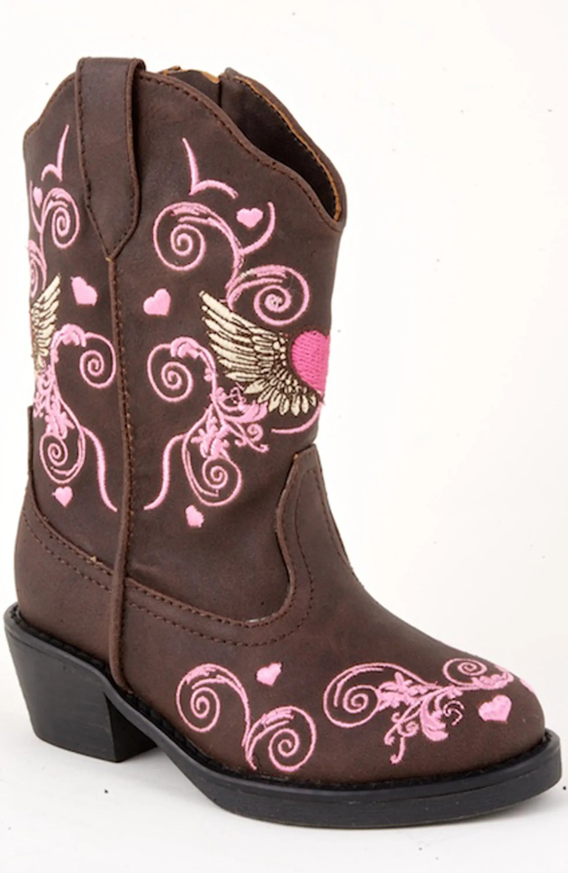 Roper Girls Toddler Brown With Winged Heart - Roper - Flyclothing LLC